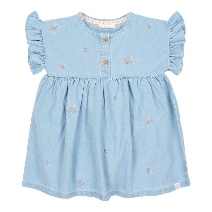 LITTLE DUTCH. Dress short sleeves Denim