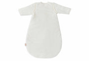 Sleeping Bag with Removable Sleeves  Round 90cm Rib Ivory-JOLLEIN