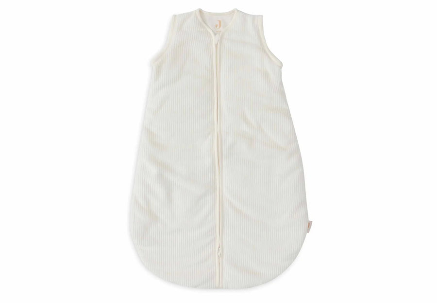 Sleeping Bag with Removable Sleeves  Round 90cm Rib Ivory-JOLLEIN
