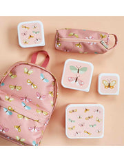 Lunch & Snack Box x4pcs - Butterflies