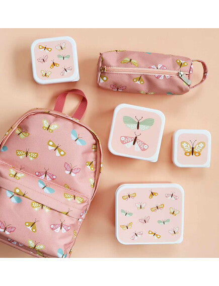Lunch & Snack Box x4pcs - Butterflies
