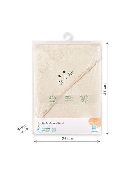 Bamboo Hooded Towel 100x100cm Beige