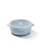 BabyOno Silicone suction bowl with lid BLUE