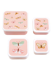 Lunch & Snack Box x4pcs - Butterflies