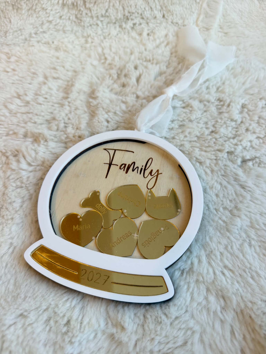 Snow Globe Family Ornament