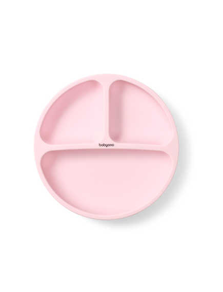 BabyOno Silicone suction plate PINK