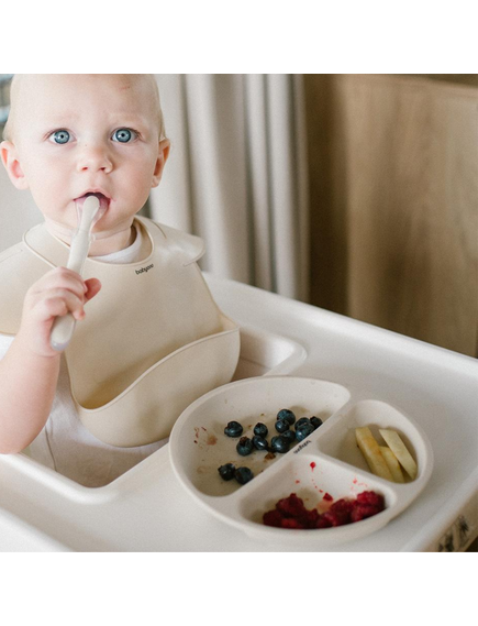 BabyOno Silicone suction plate BEIGE