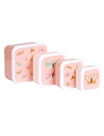Lunch & Snack Box x4pcs - Butterflies