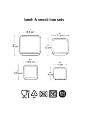 Lunch & Snack Box x4pcs - Princesses