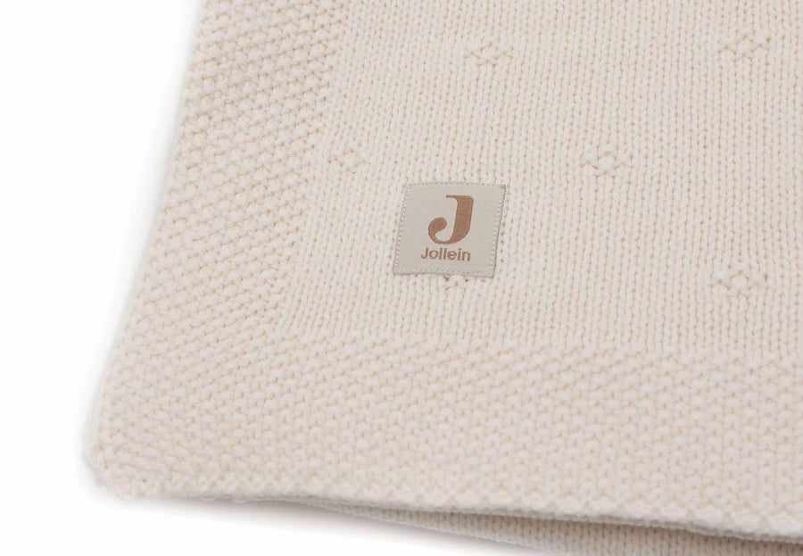 Blanket Cradle 75x100cm Cosy Knit  Ivory - JOLLEIN