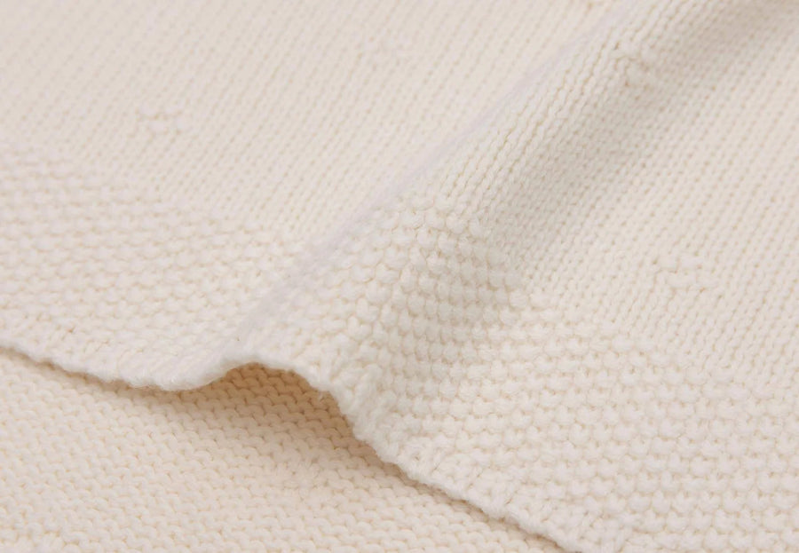 Blanket Cradle 75x100cm Cosy Knit  Ivory - JOLLEIN
