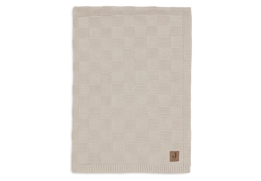 Blanket Cradle 75x100cm Box Knit  Warm Sand - JOLLEIN