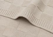 Blanket Cradle 75x100cm Box Knit  Warm Sand - JOLLEIN