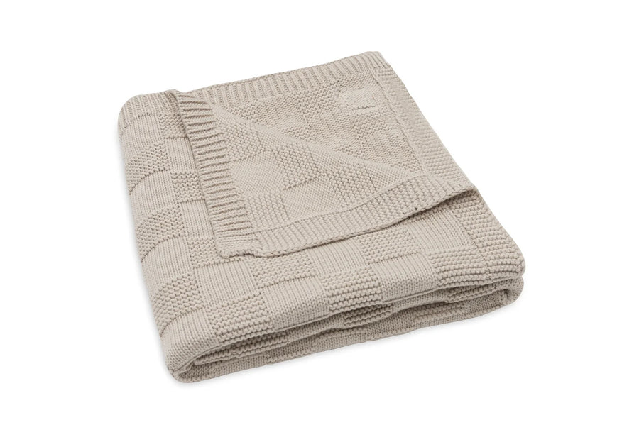 Blanket Cradle 75x100cm Box Knit  Warm Sand - JOLLEIN
