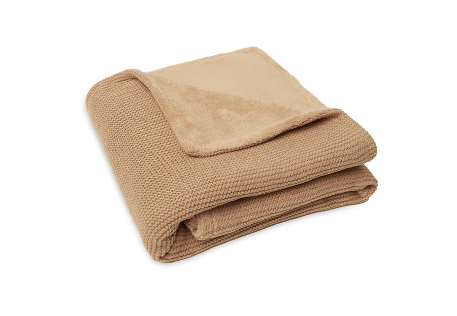Blanket Cradle 75x100cm Basic Knit  Biscuit/Fleece - JOLLEIN