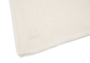 Blanket Cradle 75x100cm Basic Knit  Ivory/Coral Fleece - JOLLEIN