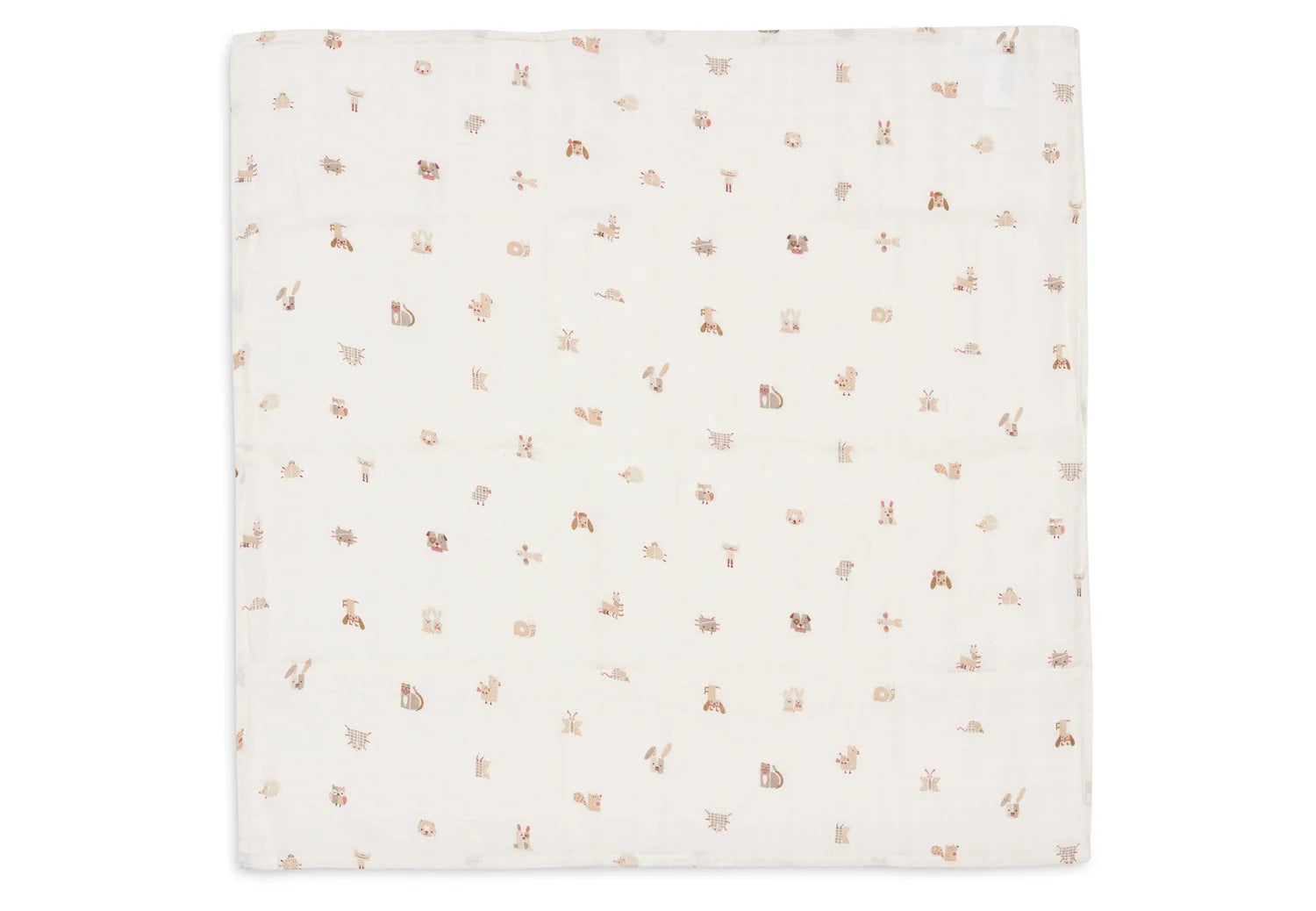 Cloth Muslin 70x70cm Animal Friends  (3pack)-JOLLEIN