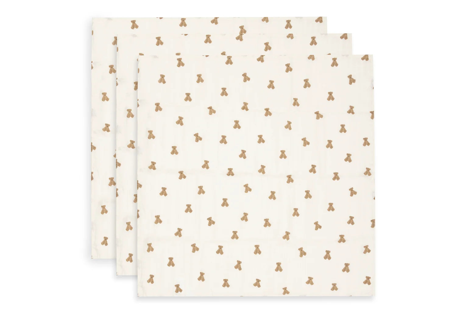 Cloth Muslin 70x70cm Mini Teddy Bear  (3pack) -JOLLEIN