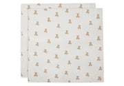 Swaddle Muslin 115x115cm Teddy  Bear (2pack)-JOLLEIN
