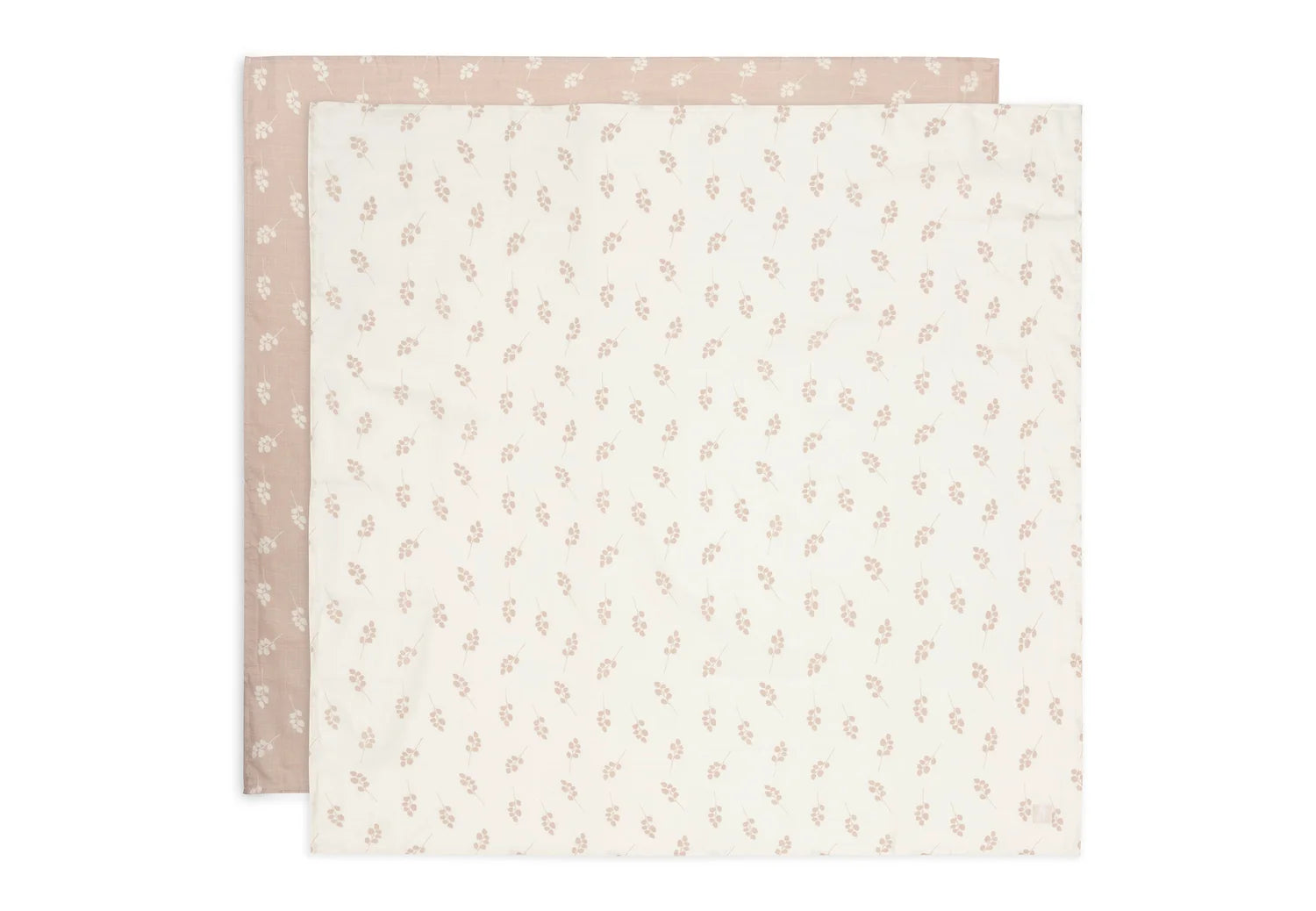 Swaddle Muslin 115x115cm Twig Wild  Rose (2pack)-JOLLEIN