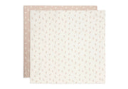 Swaddle Muslin 115x115cm Twig Wild  Rose (2pack)-JOLLEIN