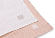 Swaddle Muslin 115x115cm Wild  Rose/Ivory (2pack)-JOLLEIN