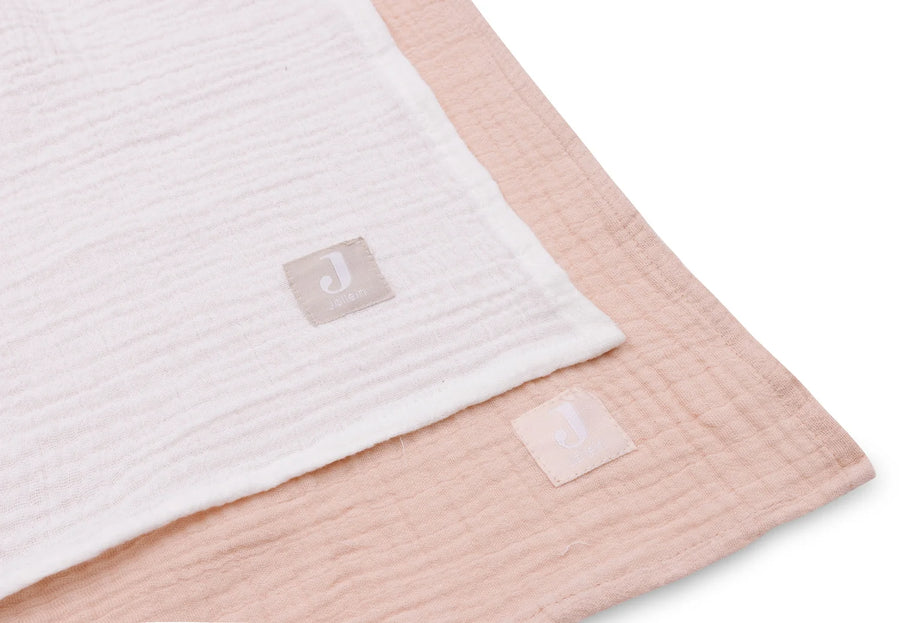 Swaddle Muslin 115x115cm Wild  Rose/Ivory (2pack)-JOLLEIN