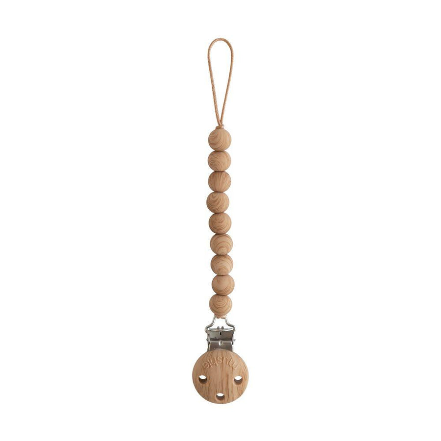 Silicone Pacifier Clip Hera Faux Wood – Mushie