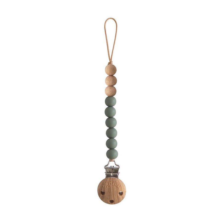 Silicone Pacifier Clip Eva Dried Thyme – Mushie