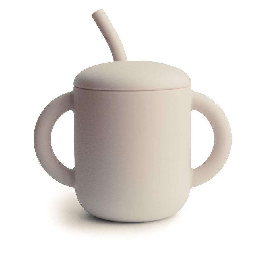 Silicone Training Cup + Straw Shifting Sand – Mushie
