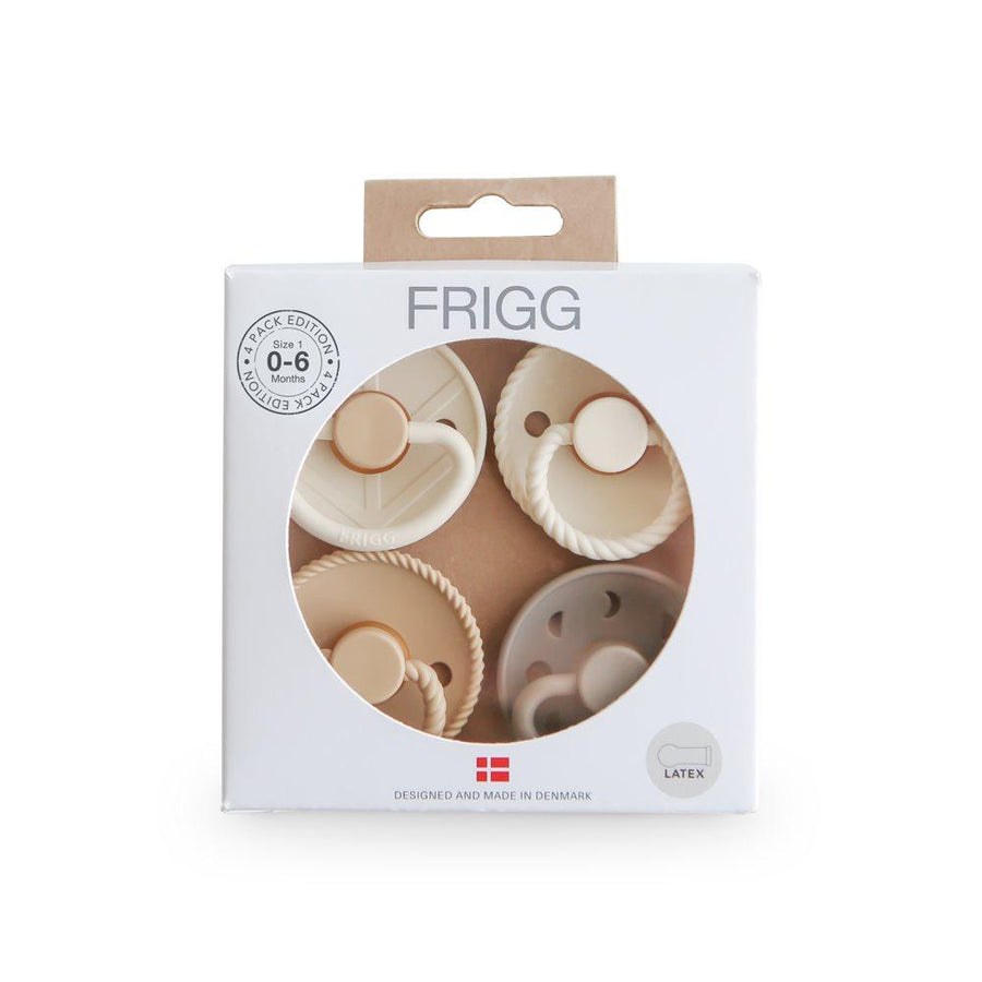 FRIGG Natural Rubber Pacifier 4-Pack– Crystal Sparkle 6-18M