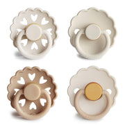 FRIGG Natural Rubber Pacifier 4-Pack–Snowflake Dream 0-6M