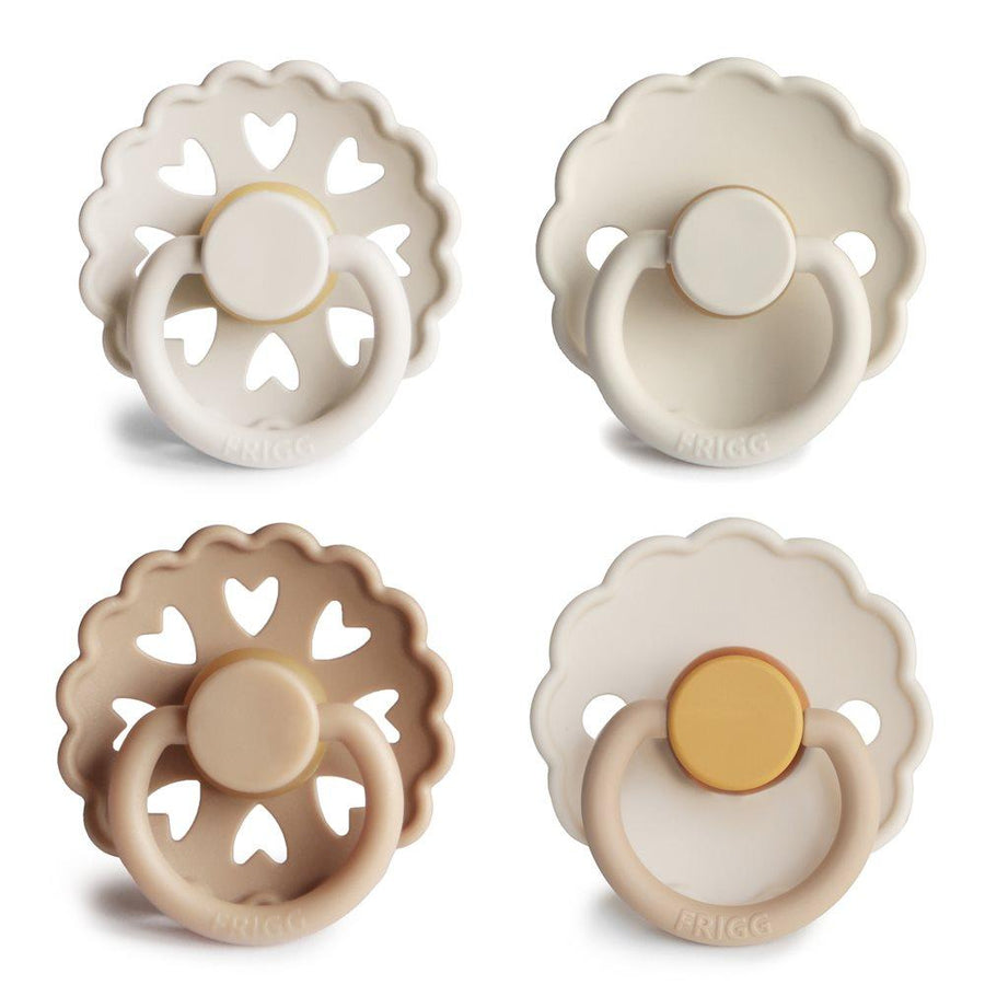 FRIGG Natural Rubber Pacifier 4-Pack–Snowflake Dream 0-6M
