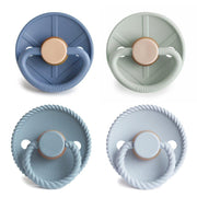 FRIGG Natural Rubber Pacifier 4-Pack–Skyline Serenity 0-6M
