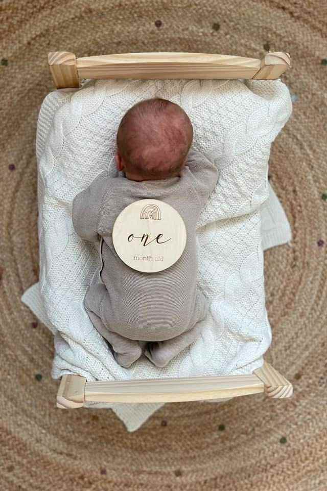 Wooden Milestone Cards