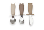 Cutlery set Silicone Natural Shades-JOLLEIN