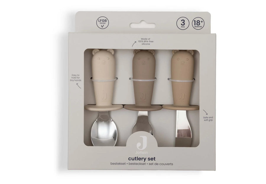 Cutlery set Silicone Natural Shades-JOLLEIN