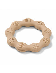 BabyOno Silicone Teether Ring Beige