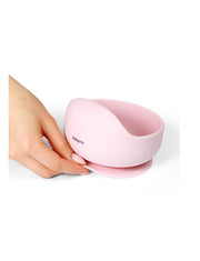 BabyOno Silicone suction bowl PINK