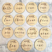 Wooden Milestone Cards