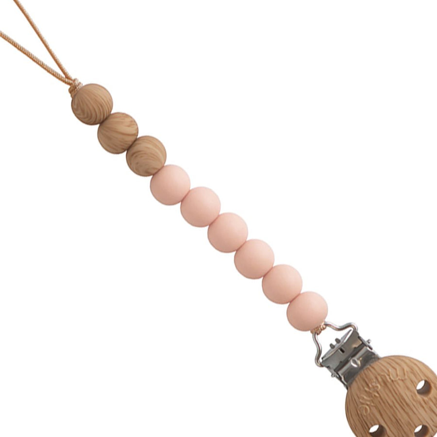 Mushie Silicone Pacifier Clip - Eva Blush