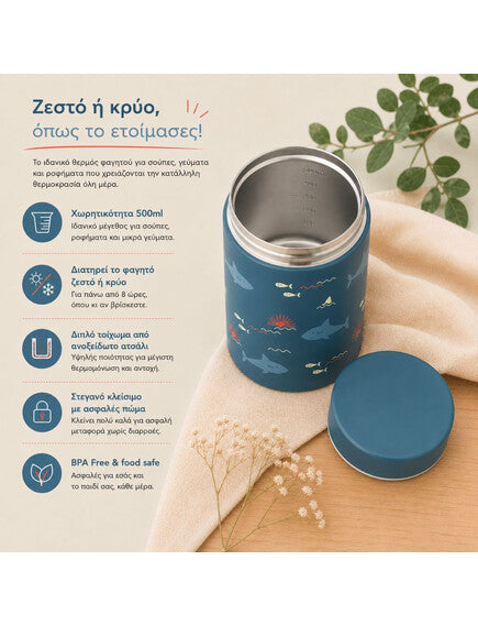 FRESK Food Jar 300ml-Shark