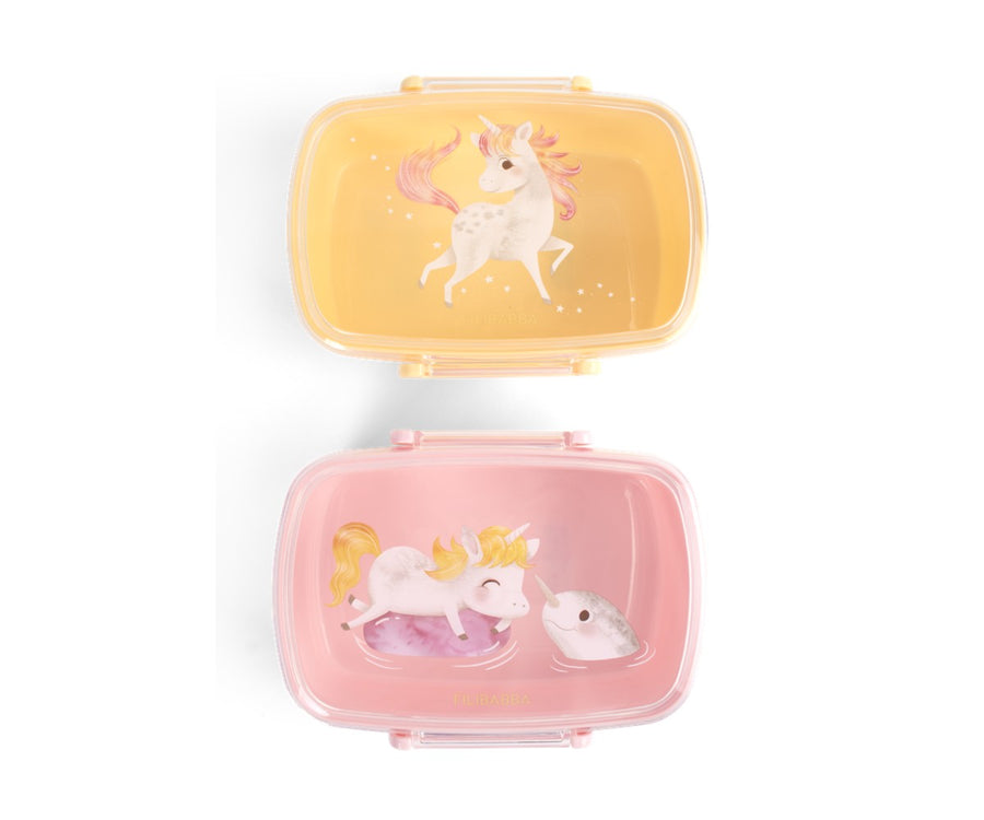 Filibabba Lunch Boxes 2 Pack Unicorn Shores