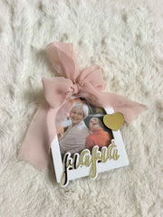 Xmas Photo Frame Ornament with Name