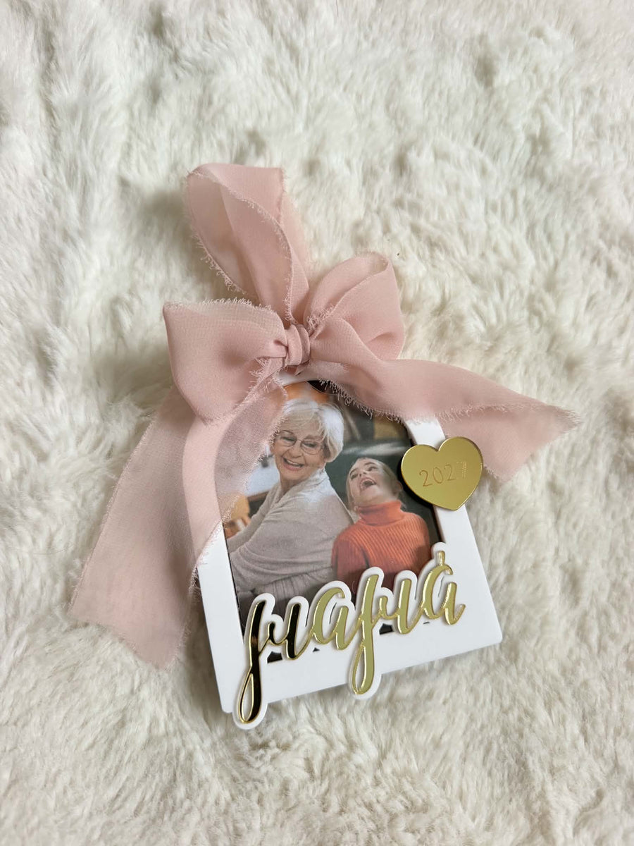 Xmas Photo Frame Ornament with Name