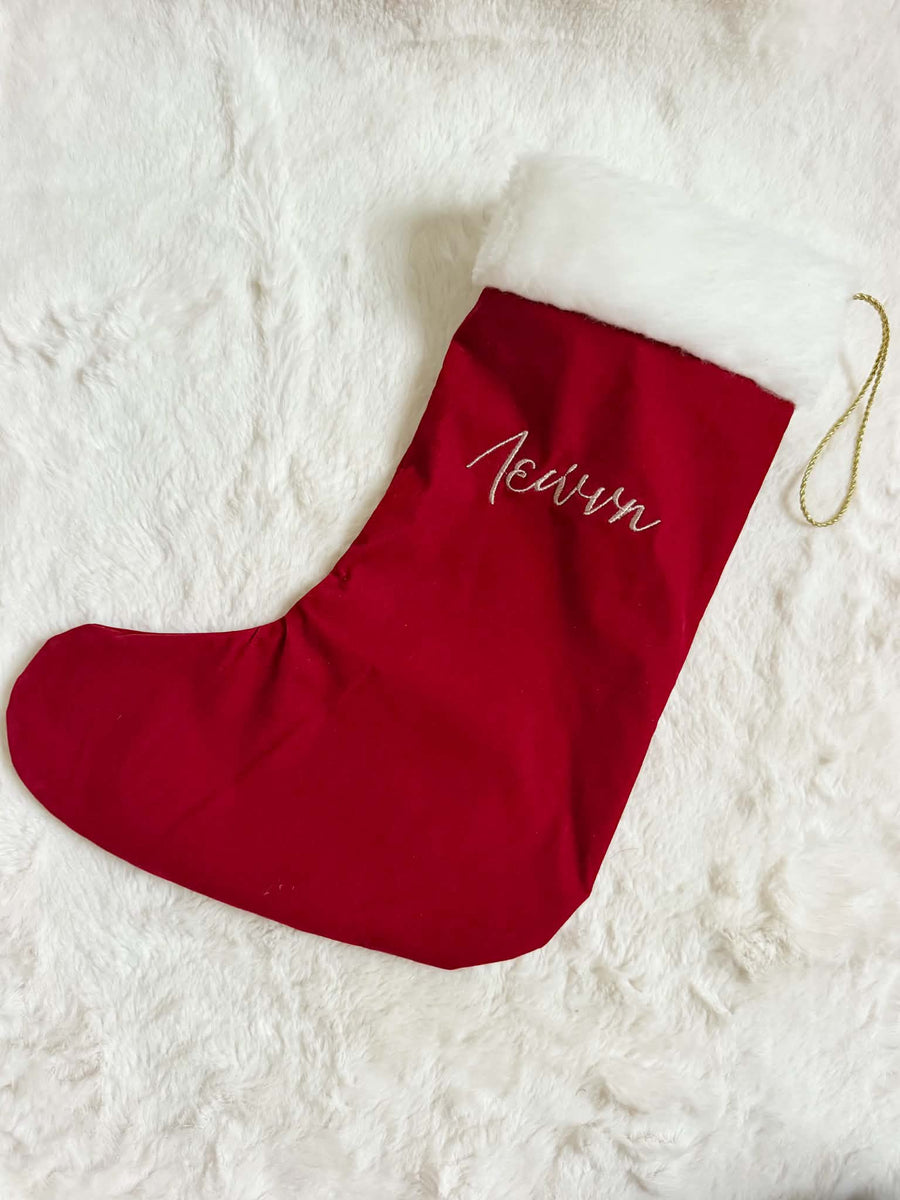 Santa Boot with Embroidered Name