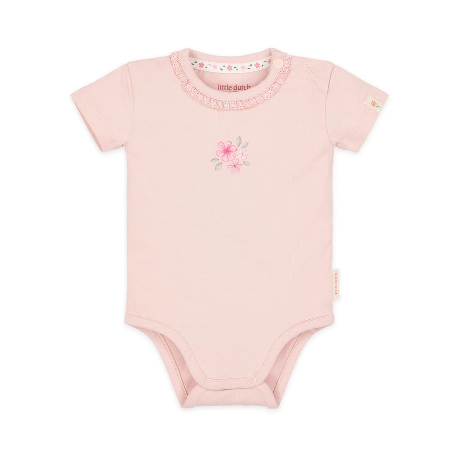 LITTLE DUTCH. Short sleeve bodysuit pink Blossom