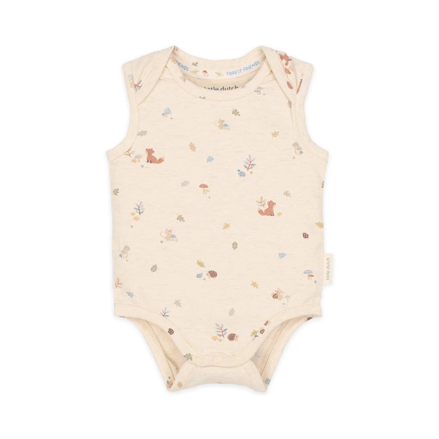 LITTLE DUTCH. Sleeveless bodysuit sand Sand Melee