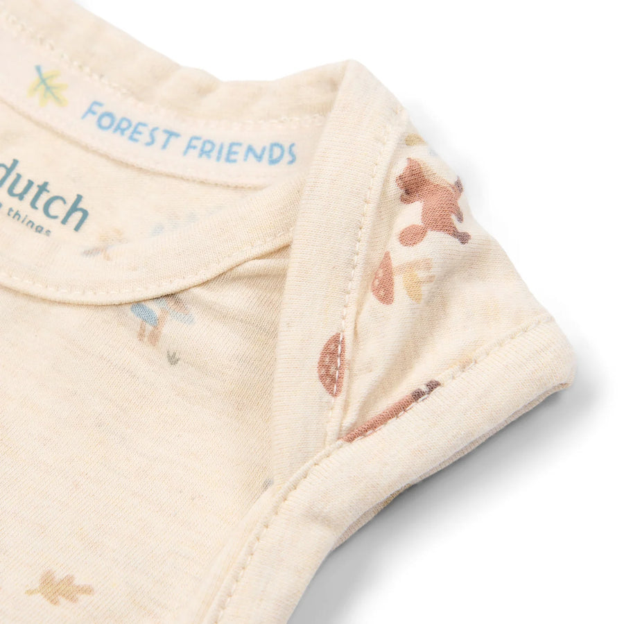 LITTLE DUTCH. Sleeveless bodysuit sand Sand Melee
