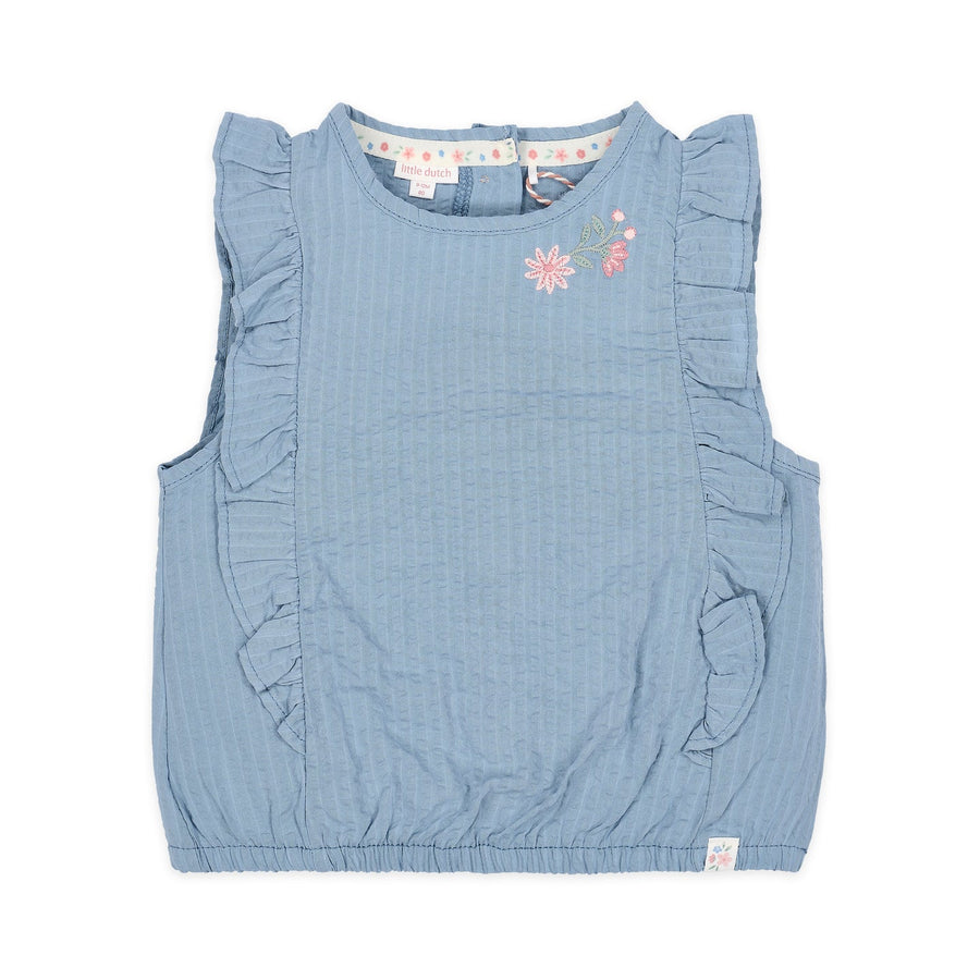 LITTLE DUTCH. T-shirt sleeveless Denim Blue